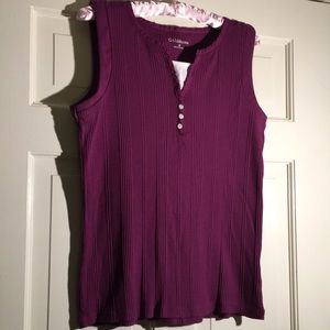 Croft and Barrow purple knit tank top